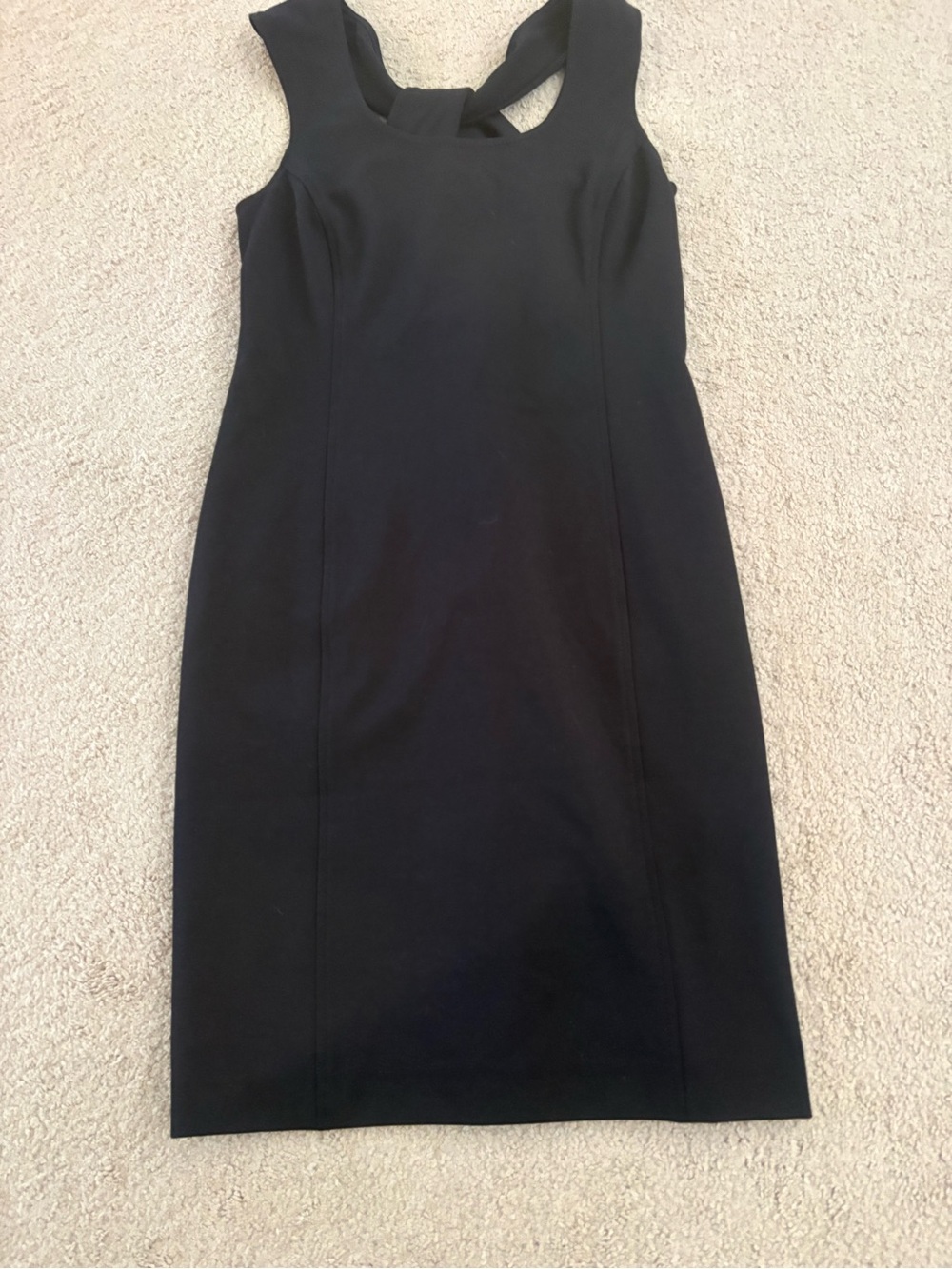 Banana Republic Black Twist Neck Sheath Dress Size Small